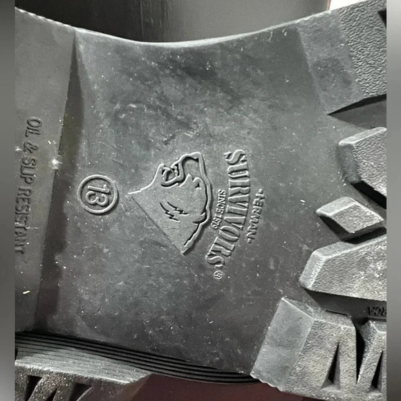 Herman Survivors Men's Size 13 Black  Steel Toe Theo Boots  Leather Oil/Slip Res - Picture 8 of 9